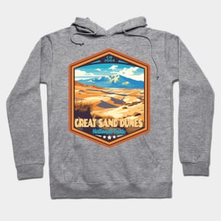 Great Sand Dunes  National Park Vintage WPA Style National Parks Art Hoodie